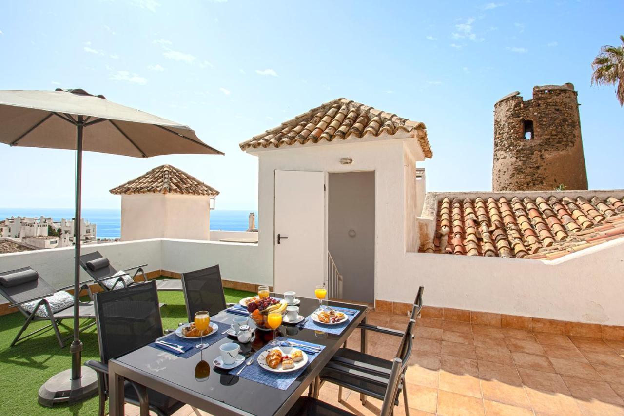 Appartamento Ático frente al mar - Vistas, piscina, terrazas, parking! Benalmádena Esterno foto